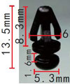 Крепежное изделие 11781 - 6.5 мм., Кузов (Уплотнители), 104206, W7029851042065