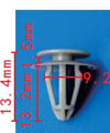 Крепежное изделие 11950 9.3х12.6, Внутренняя отделка (Багажный отсек);Внутренняя отделка (Крышка багажника), A000-990-57-92 (A0009905792)