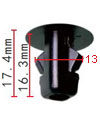 Крепежное изделие 23008 - 8.6 мм, Брызговики - Подкрылки;Кузов (Крылья), 6822QP